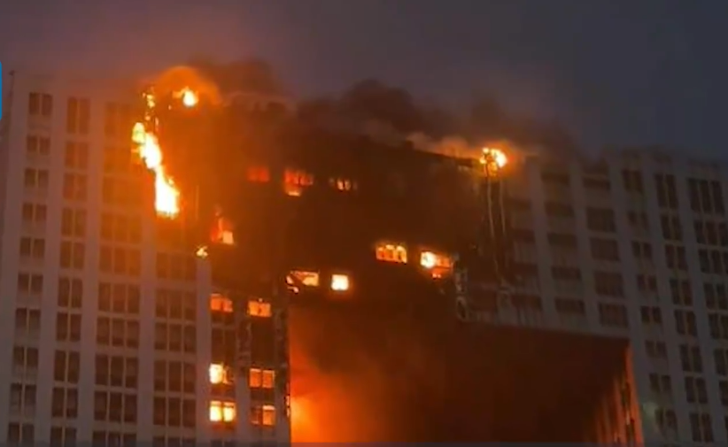 The open fire of Triumph International Building has been