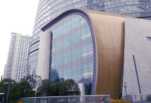 Cable curtain wall of Shanghai center podium