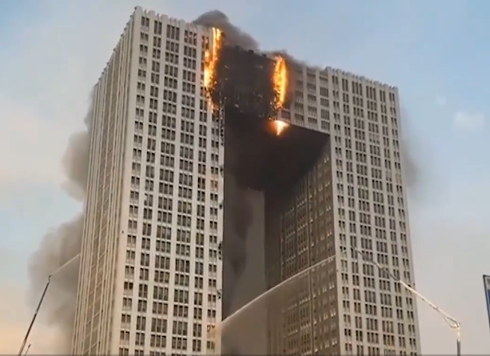 The open fire of Triumph International Building has been put out, and there are no casualties(图1)
