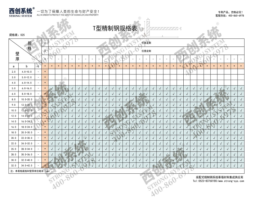 西创系统 精制钢 精致钢 精细钢 高精钢 精密钢 直角方管 精品钢 尖角方管 幕墙工程 工程钢结构 采光顶