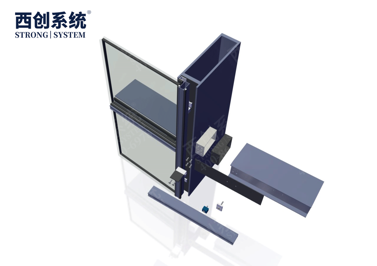 重庆渝中超高层矩形凹头精制钢玻璃幕墙系统——西创系统(图13)