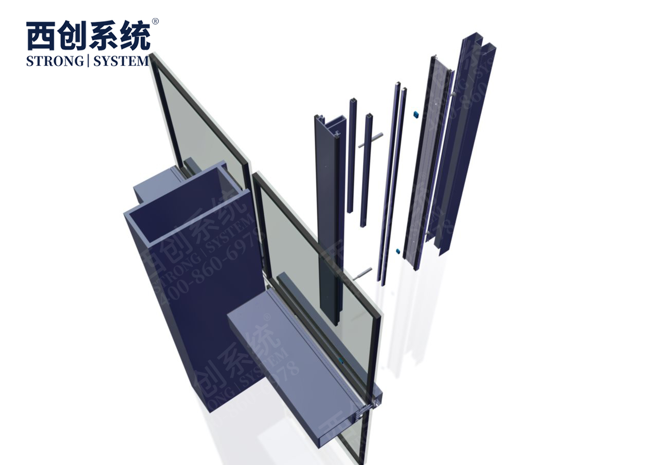 西创系统浙江国际博览中心项目凹型精制钢玻璃幕墙系统(图21)