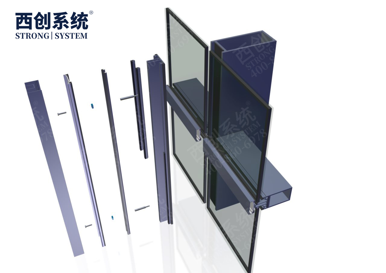 西创系统浙江国际博览中心项目凹型精制钢玻璃幕墙系统(图20)