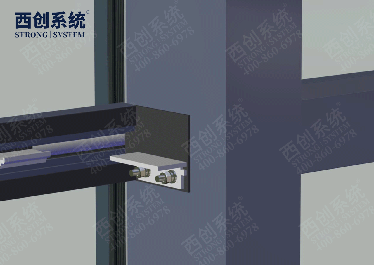 140mm×90mm×4mm×8mm江苏苏州项目对称等壁厚凹型直角钢玻璃幕墙系统——西创系统(图12)