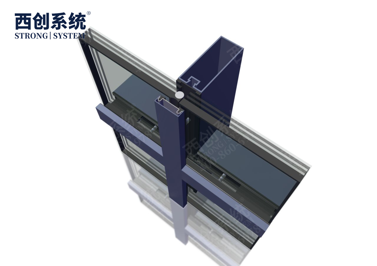 湖北荆州文化中心150mm×60mm×3mm冷弯精制钢乙级防火幕墙——西创系统(图12)