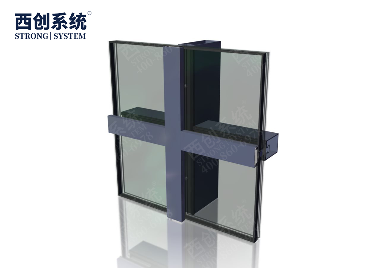 湖北荆州文化中心150mm×60mm×3mm冷弯精制钢乙级防火幕墙——西创系统(图9)