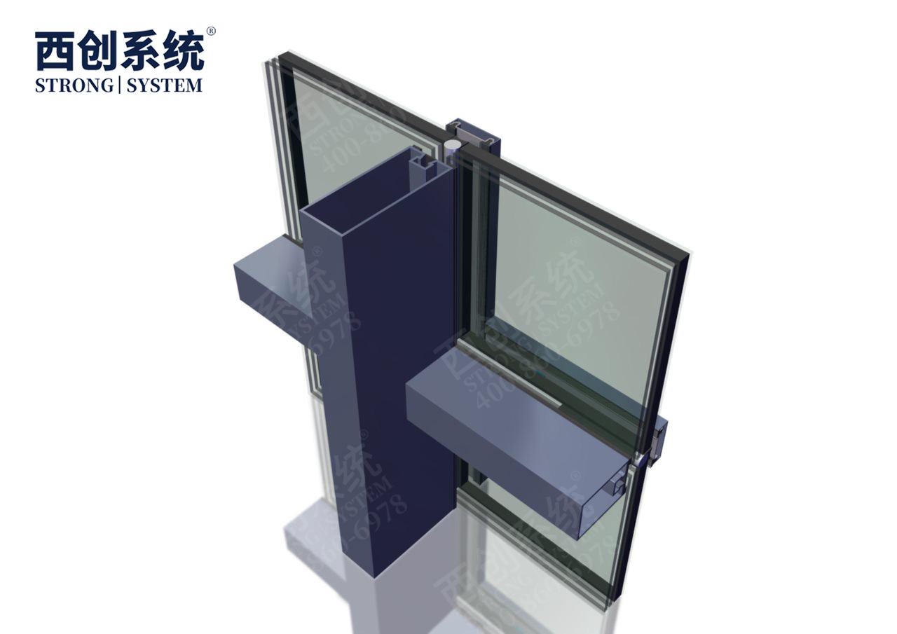 湖北荆州文化中心150mm×60mm×3mm冷弯精制钢乙级防火幕墙——西创系统(图11)