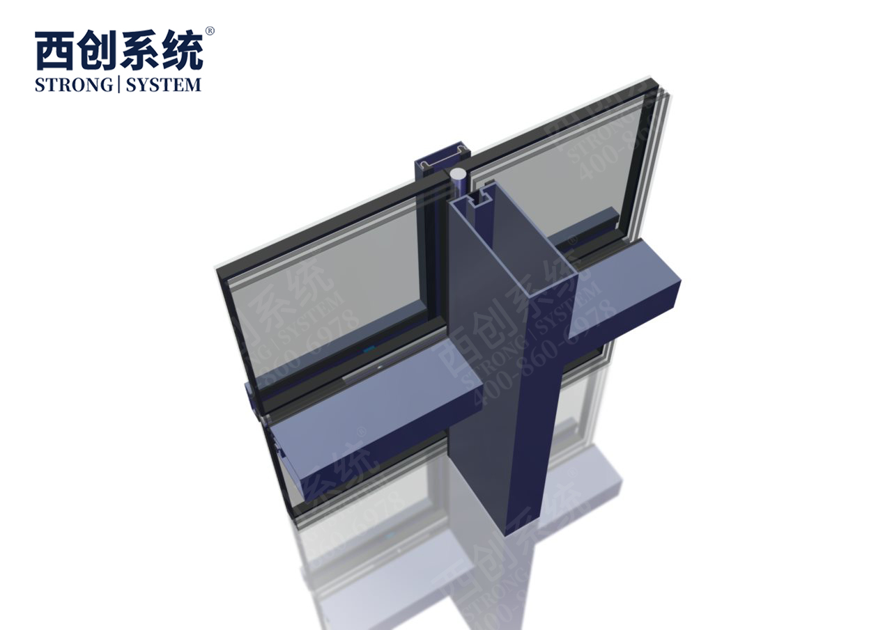 湖北荆州文化中心150mm×60mm×3mm冷弯精制钢乙级防火幕墙——西创系统(图10)