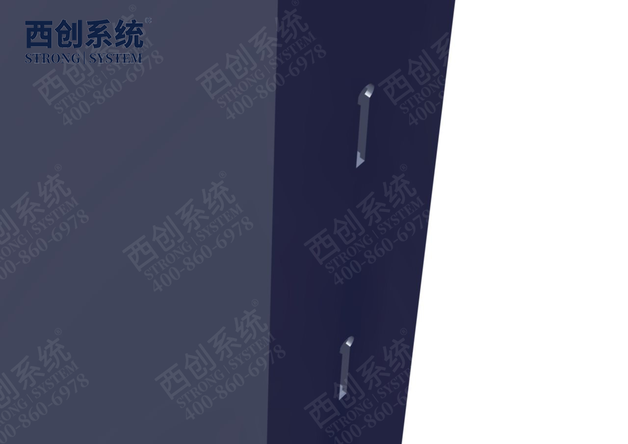上海青浦项目铣卡槽锥形（平头）精致钢/前抗面加厚矩形精制钢玻璃幕墙系统-西创系统(图5)